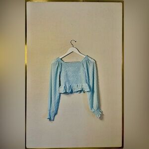 Aqua girls blue dress top